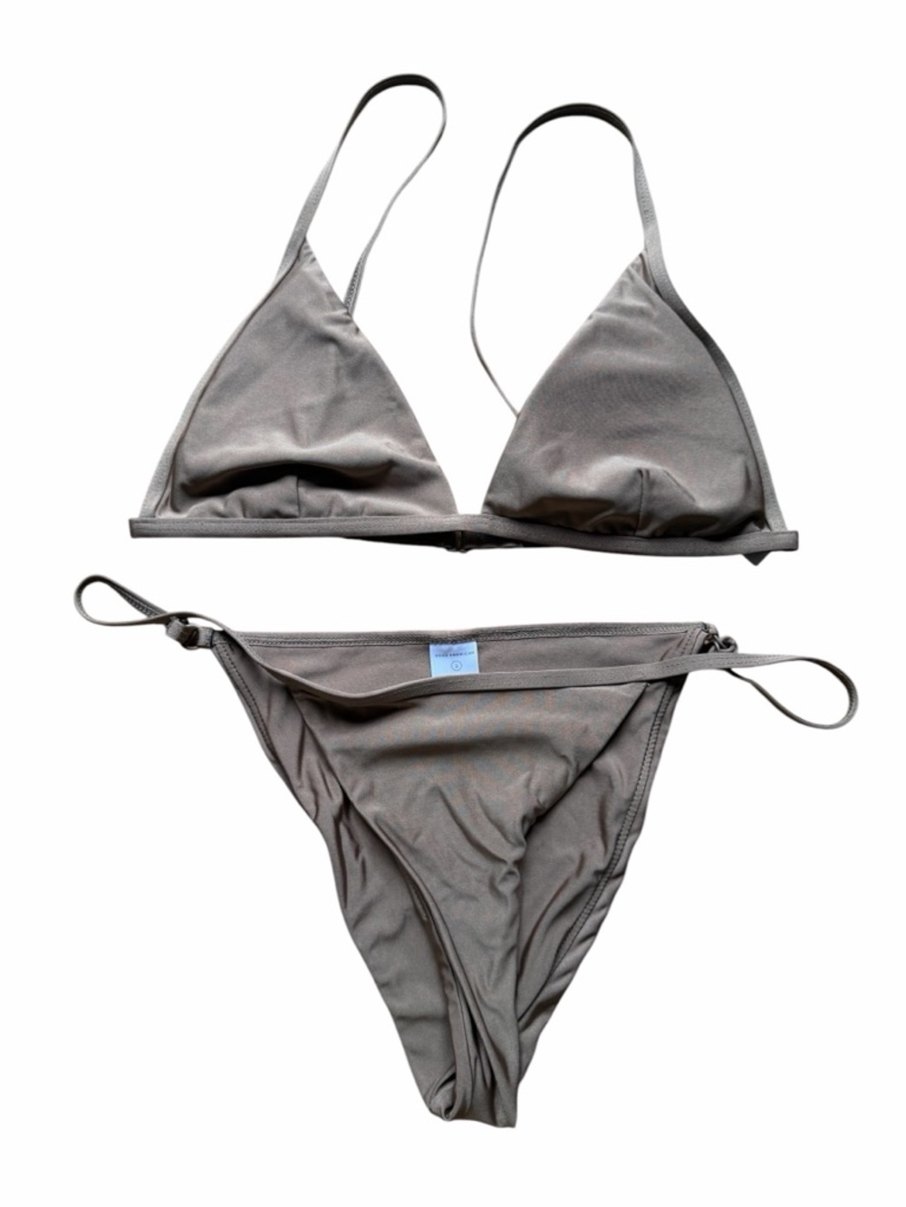 Good American Perfect Fit Triangle Bikini Set Size Large